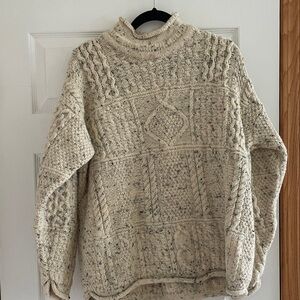 Cable knit wool sweater